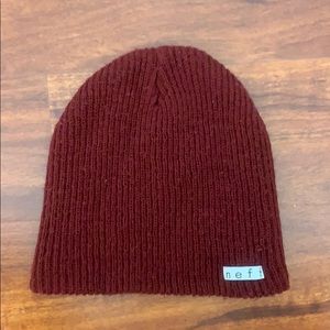 Neff maroon beanie